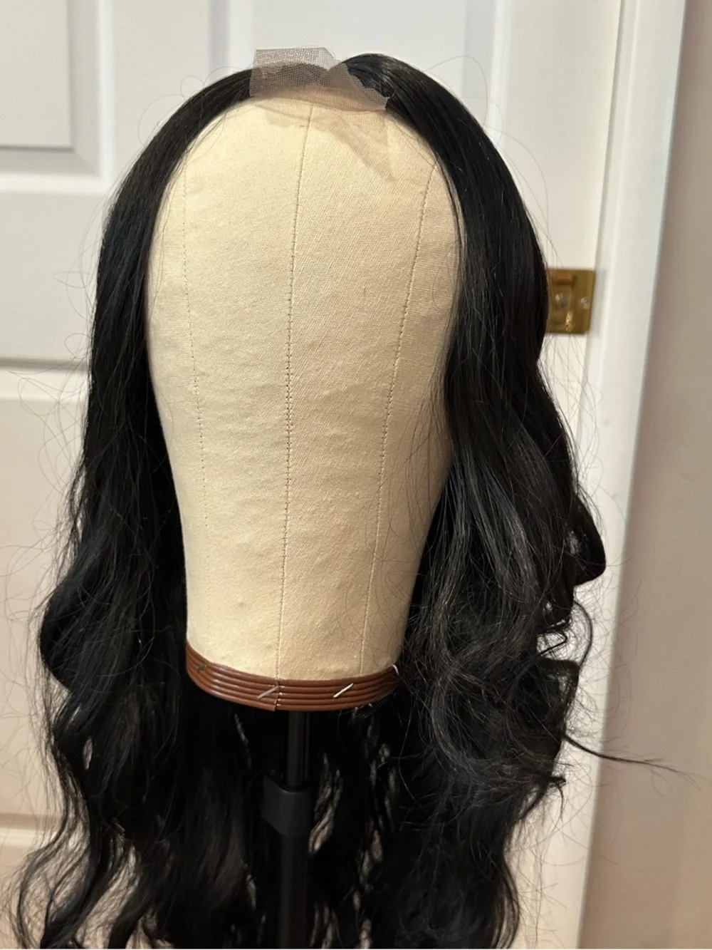 Synthetic 26” Black Wavy Lace Part Wig - Natural Shine #TC6